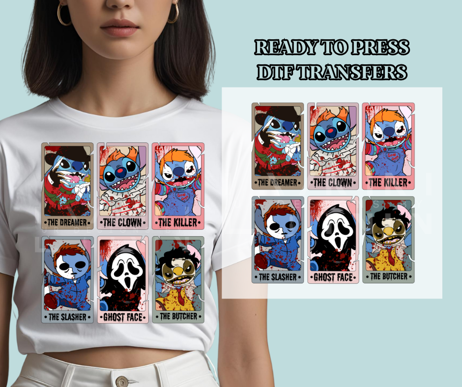 Halloween Stitch Inspired DTF Print