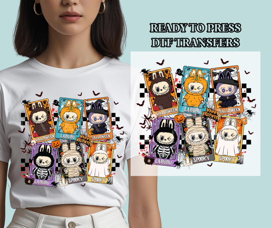 Halloween Labubu Inspired DTF Print