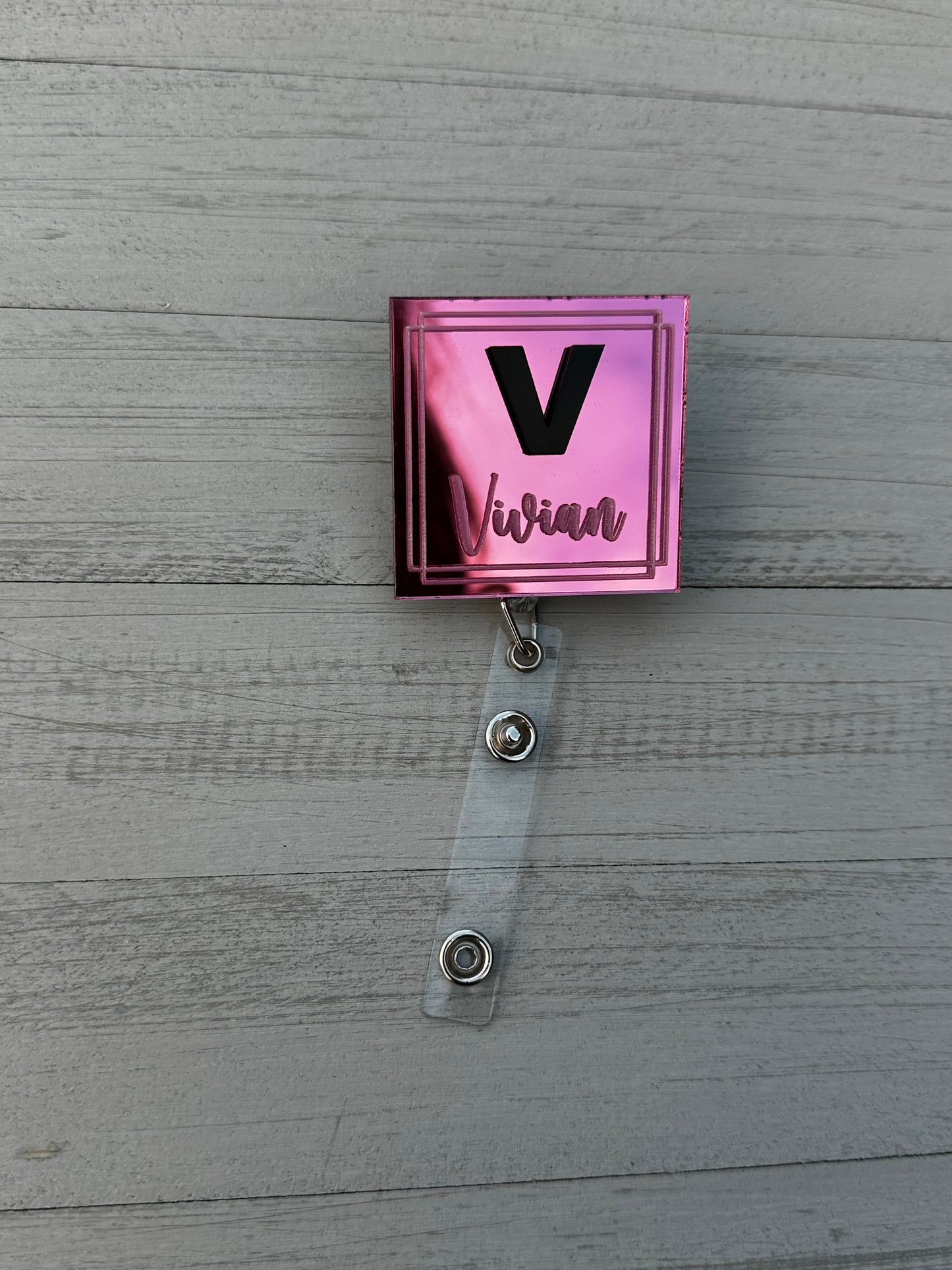 Name with letter Badge Reel