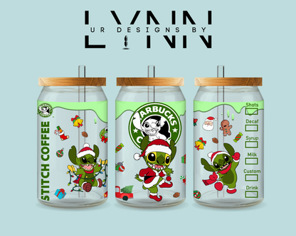 Grinch Stitch Inspired UVDTF Wrap