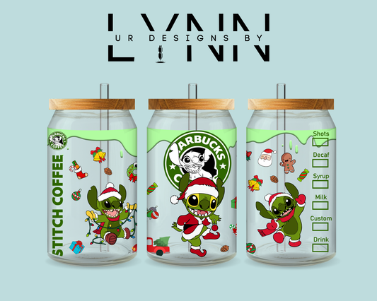 Grinch Stitch Inspired UVDTF Wrap