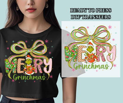 Merry Grinchmas Inspired DTF Print