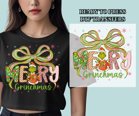 Merry Grinchmas Inspired DTF Print
