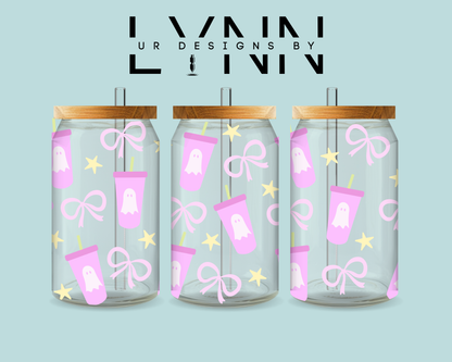 Halloween Ghost Tumblers & Bows UVDTF Wrap