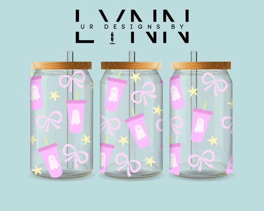 Halloween Ghost Tumblers & Bows UVDTF Wrap