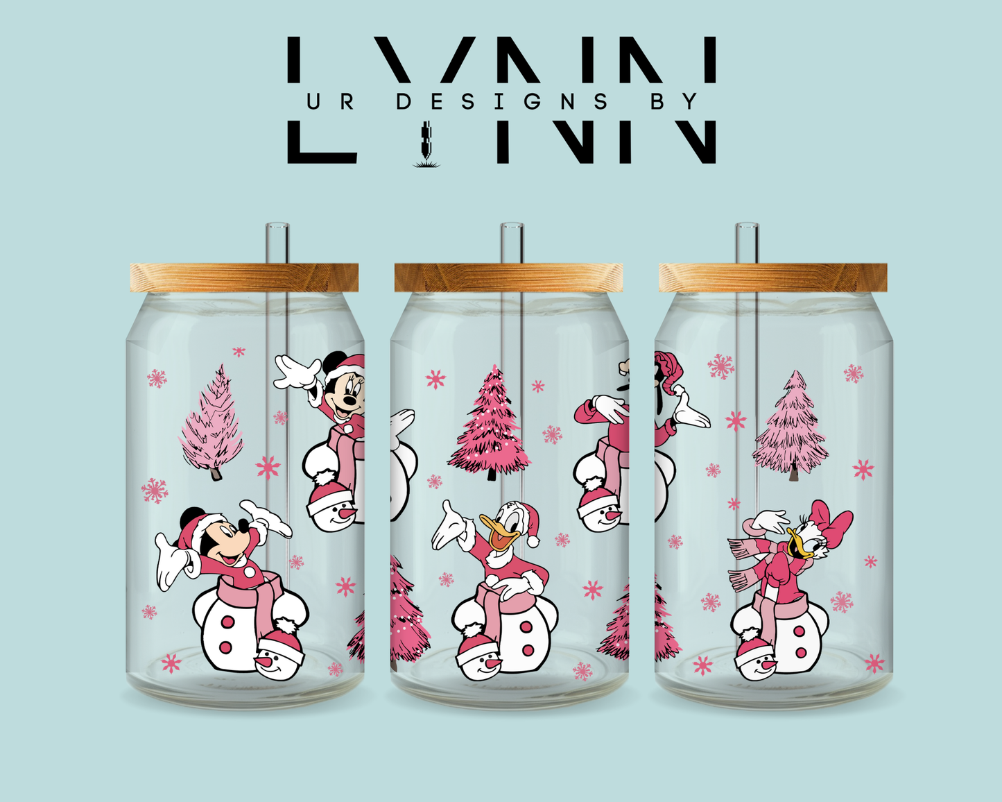 Pink Mickey & Friends Inspired UVDTF Wrap