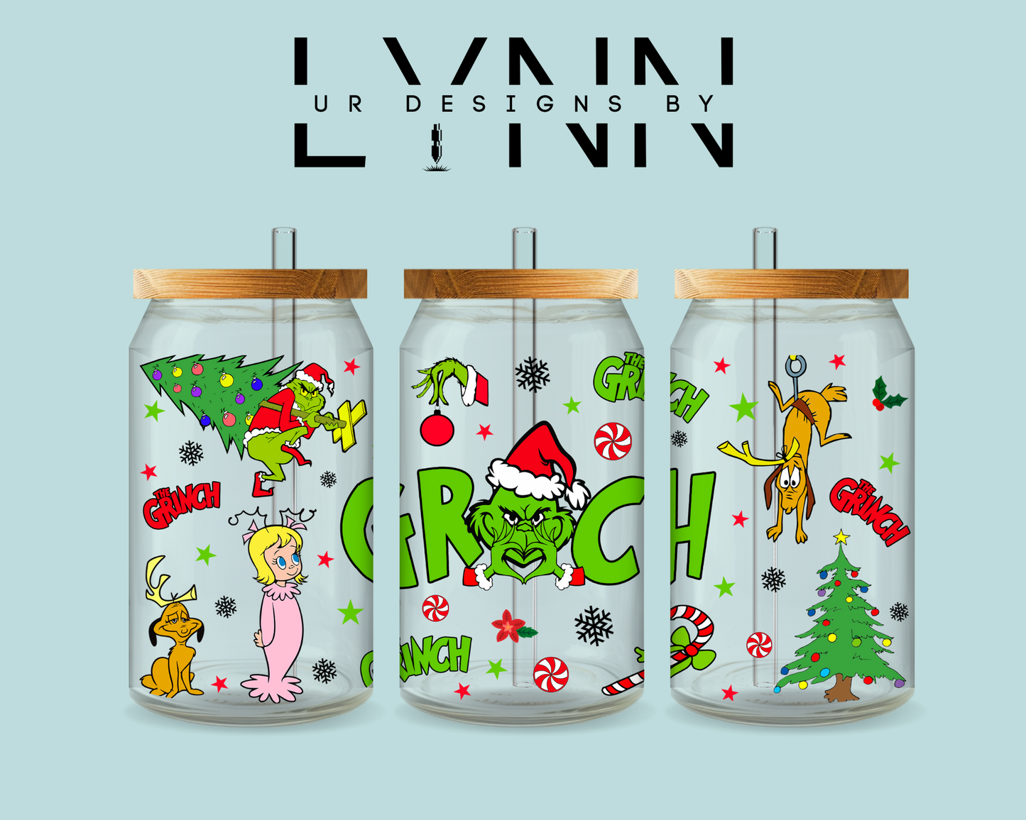 Christmas Grinch Inspired UVDTF Wrap