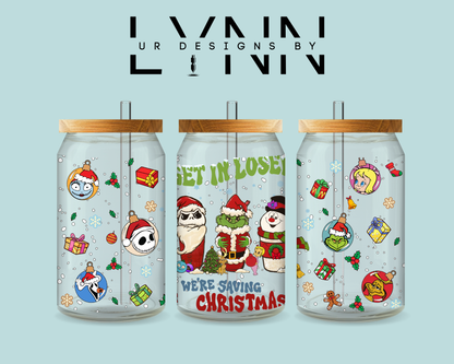 Christmas Grinch & Jack Inspired UVDTF Wrap