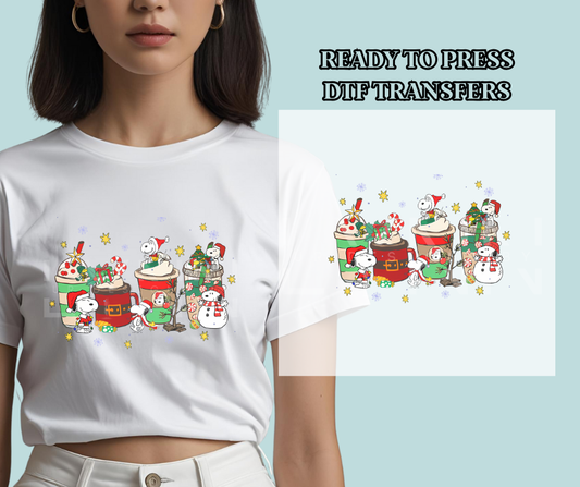 Snoopy & Coffee Inspired DTF Print