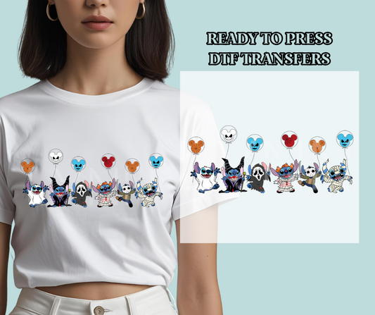 Halloween Stitch & Friends Inspired DTF Print