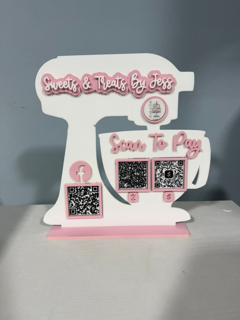 Cake Baker Scan To Pay Business Sign