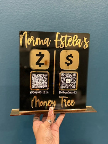 Money Tree QR Code Sign