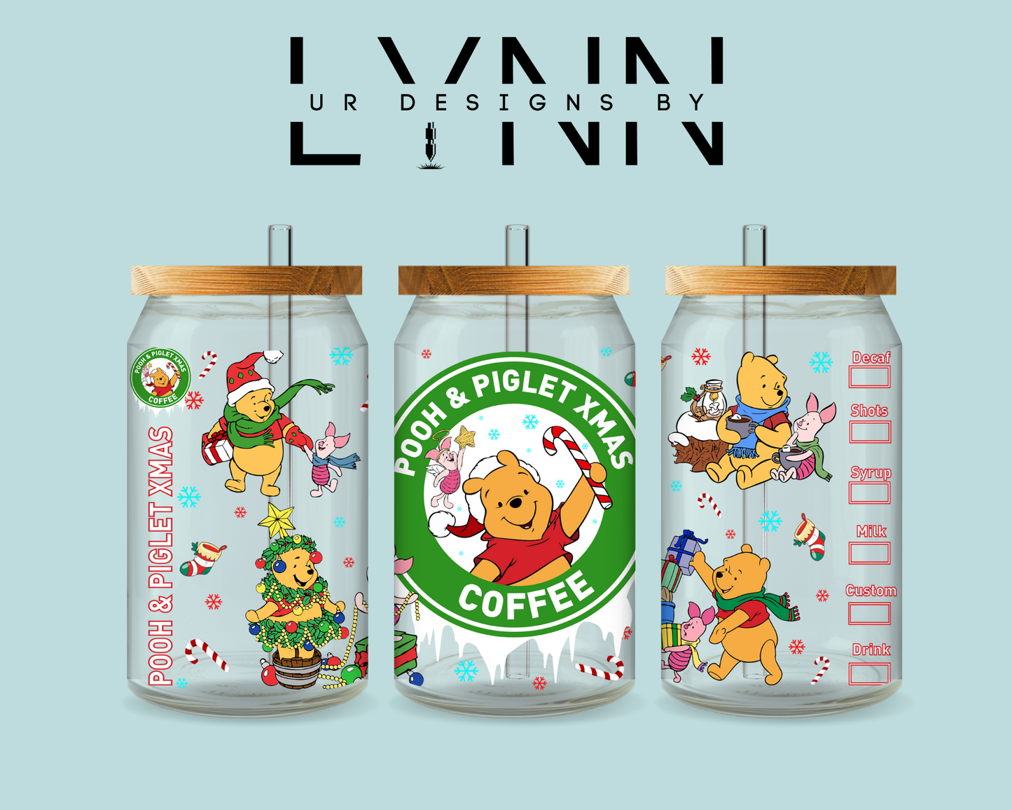 Winnie The Pooh & Piglet Inspired UVDTF Wrap