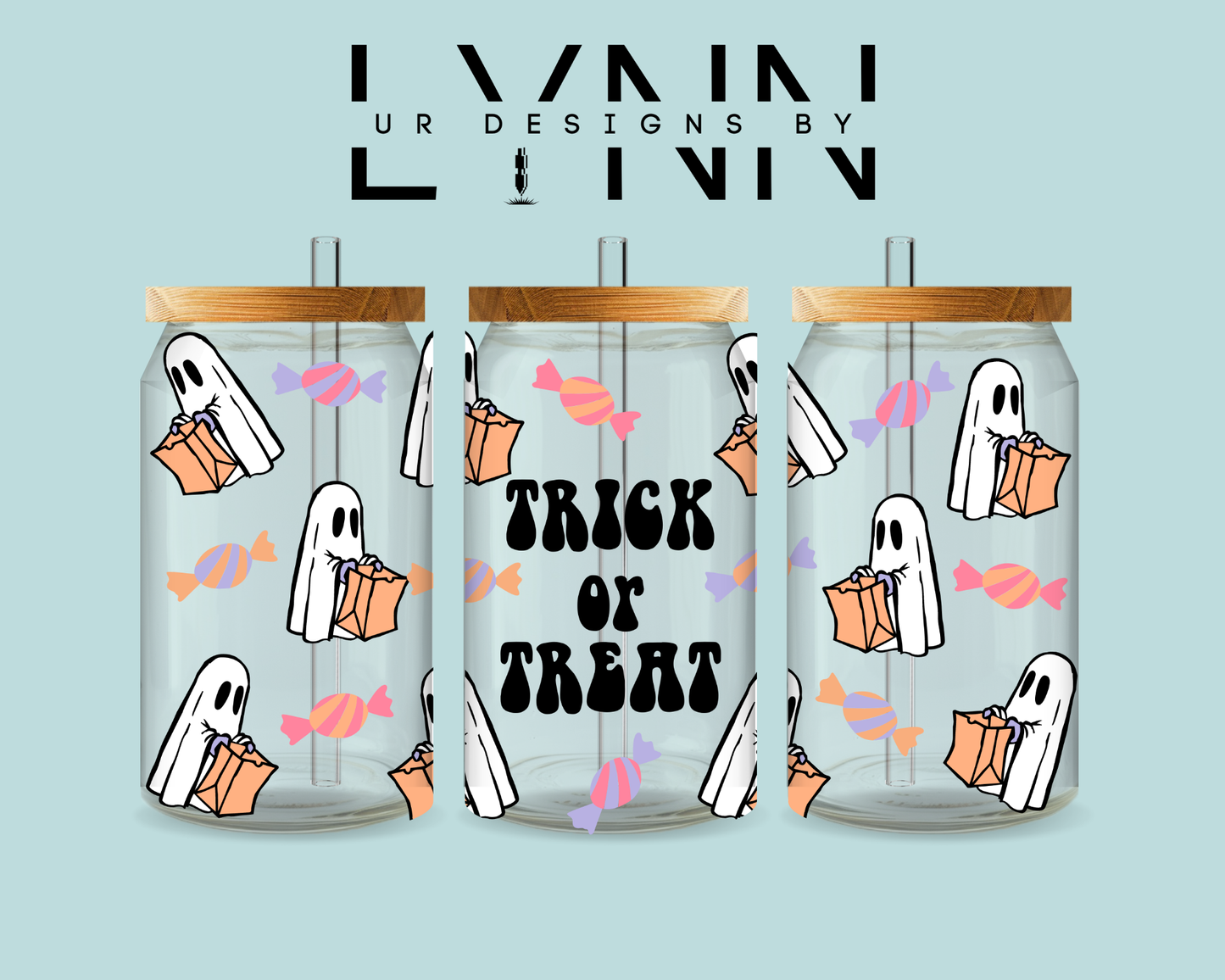 Halloween Trick or Treat UVDTF Wrap