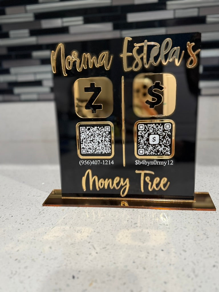 Money Tree QR Code Sign