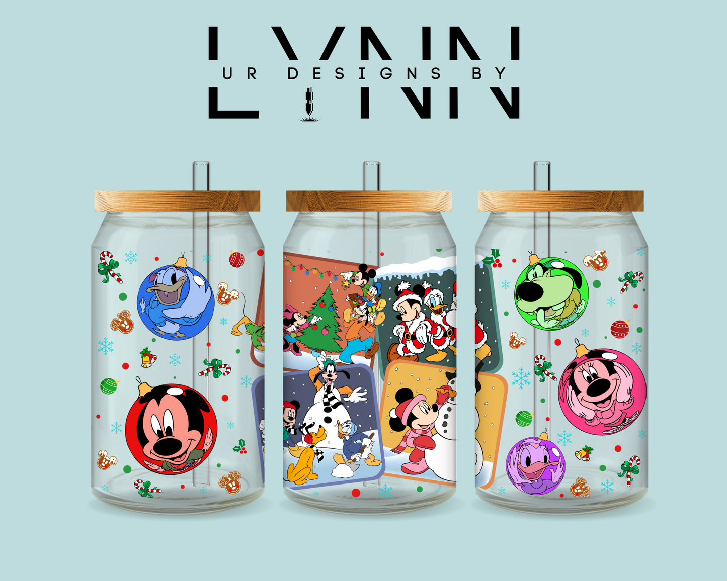 Christmas Mickey & Friends Inspired UVDTF Wrap