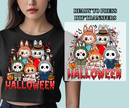 Halloween Jason & Friends Labubu Inspired DTF Print