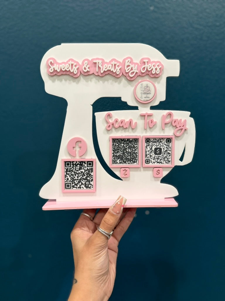 Cake Baker Scan To Pay Business Sign