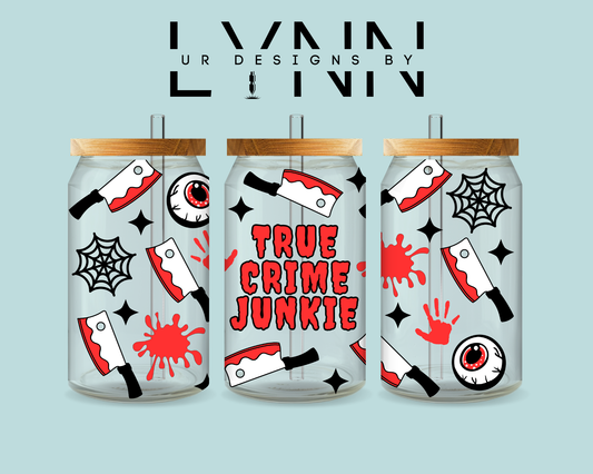 Halloween True Crime Junkie - Red UVDTF Wrap