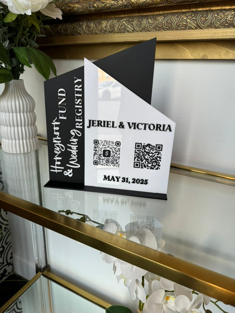 Honeymoon Fund QR Code Sign