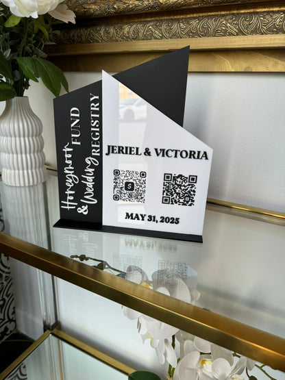 Honeymoon Fund QR Code Sign