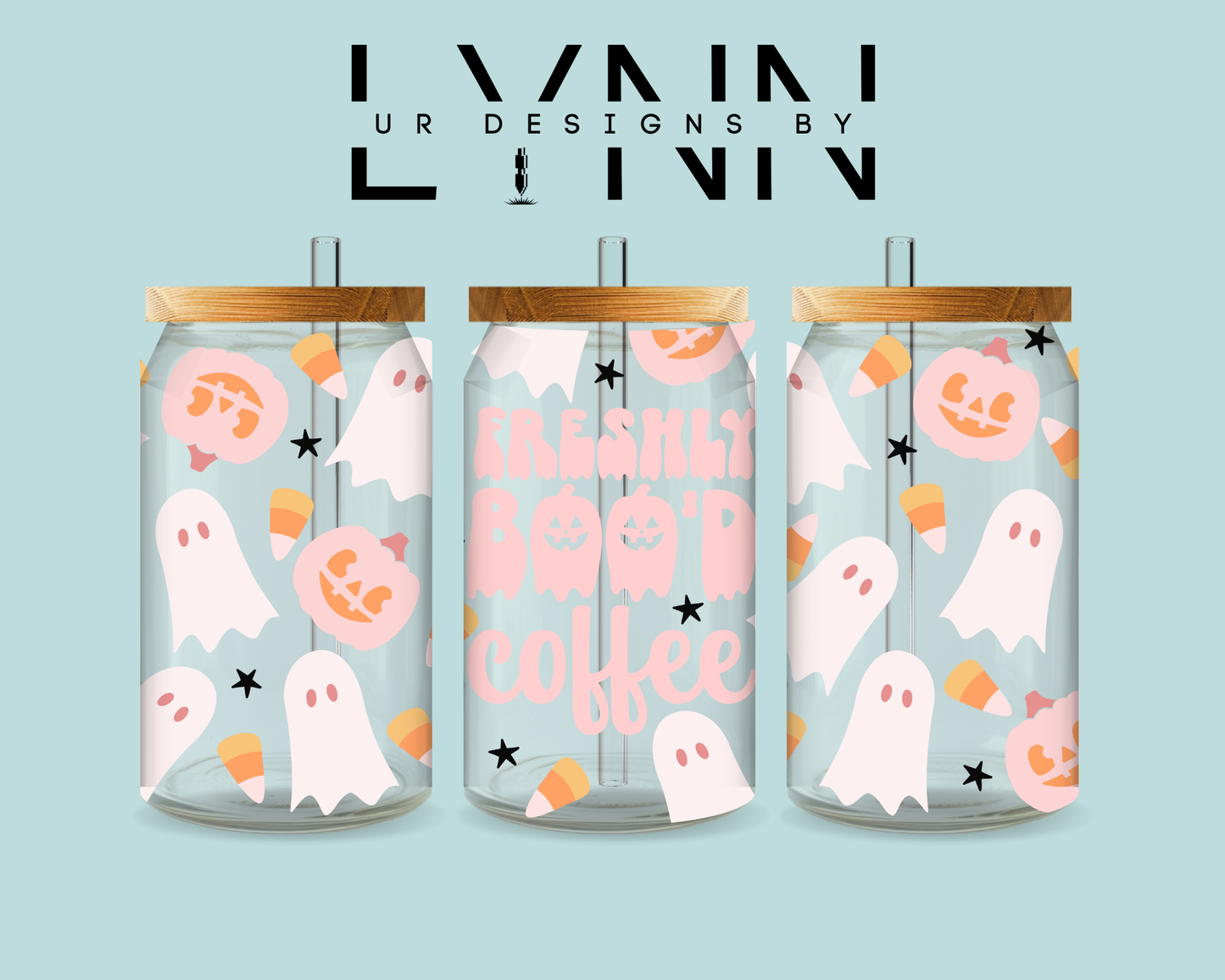 Halloween Freshly Boo'd Coffee UVDTF Wrap