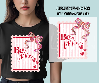 Be Mine Coquette Postage Stamp - Valentine DTF Print