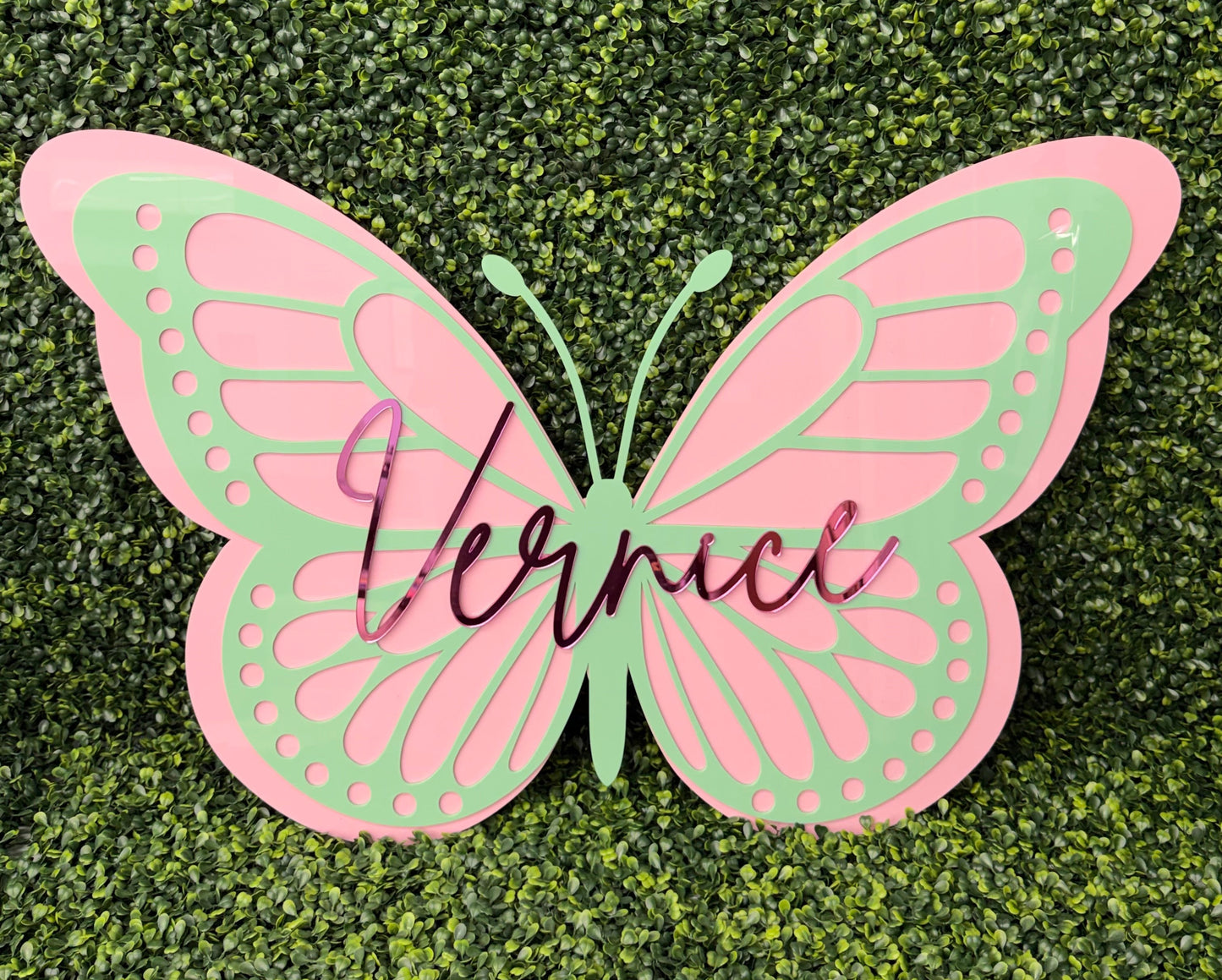 Butterfly Custom Acrylic Layered Name Sign