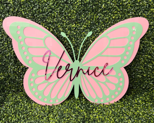 Butterfly Custom Acrylic Layered Name Sign