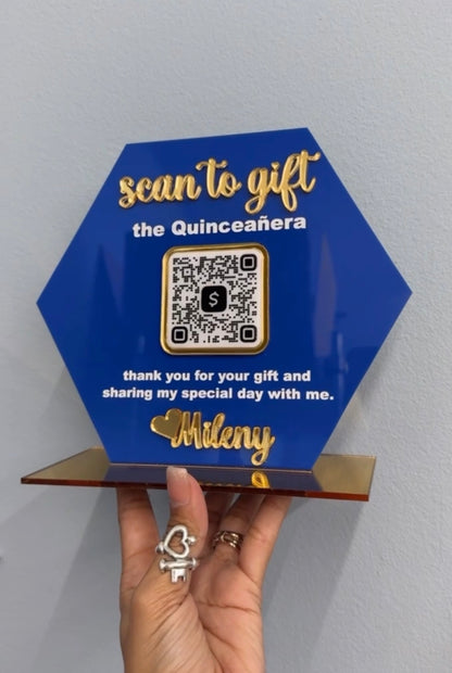 Quincenera QR Scan to Gift Sign