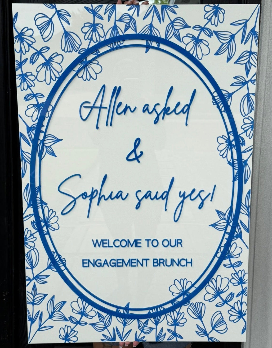 Custom Engagement Acrylic Event Sign