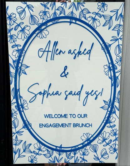 Custom Engagement Acrylic Event Sign