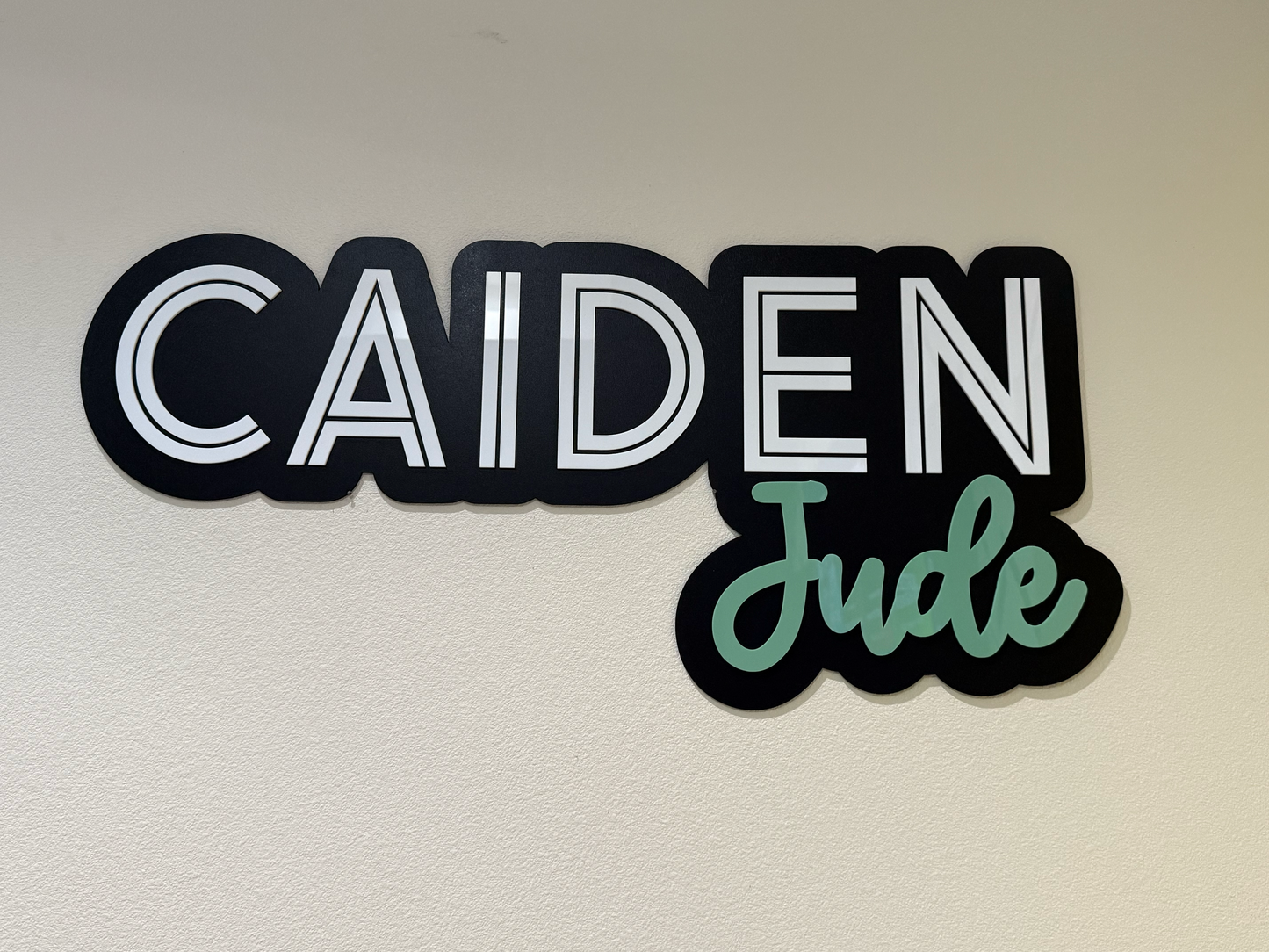 Wooden Layered Name Sign