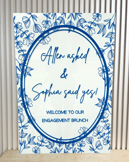 Custom Engagement Acrylic Event Sign