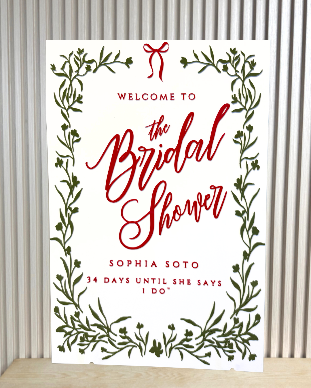 Custom Bridal Shower Acrylic Event Sign