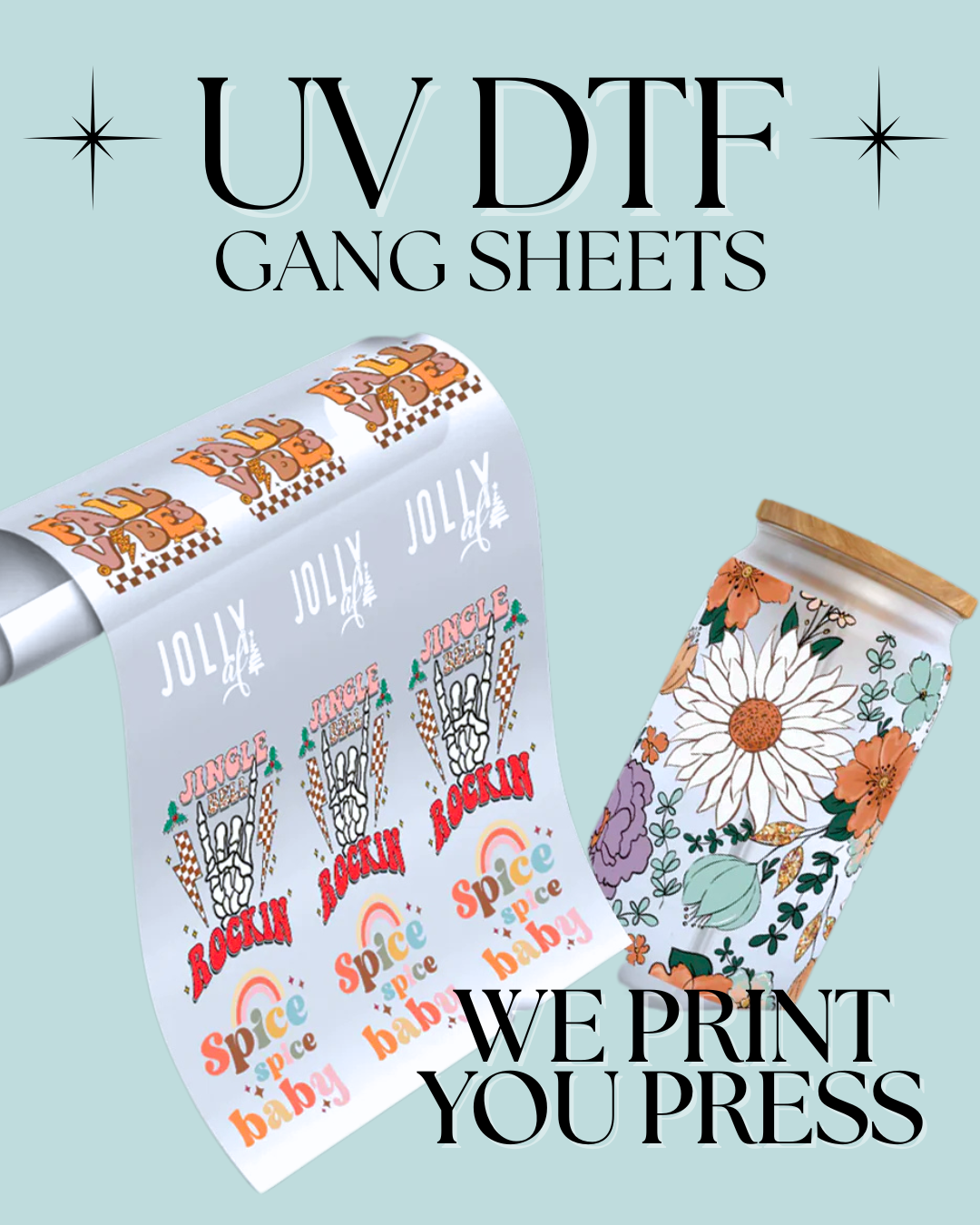 Custom UVDTF gang sheet