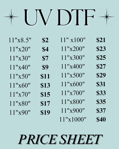 Custom UVDTF gang sheet